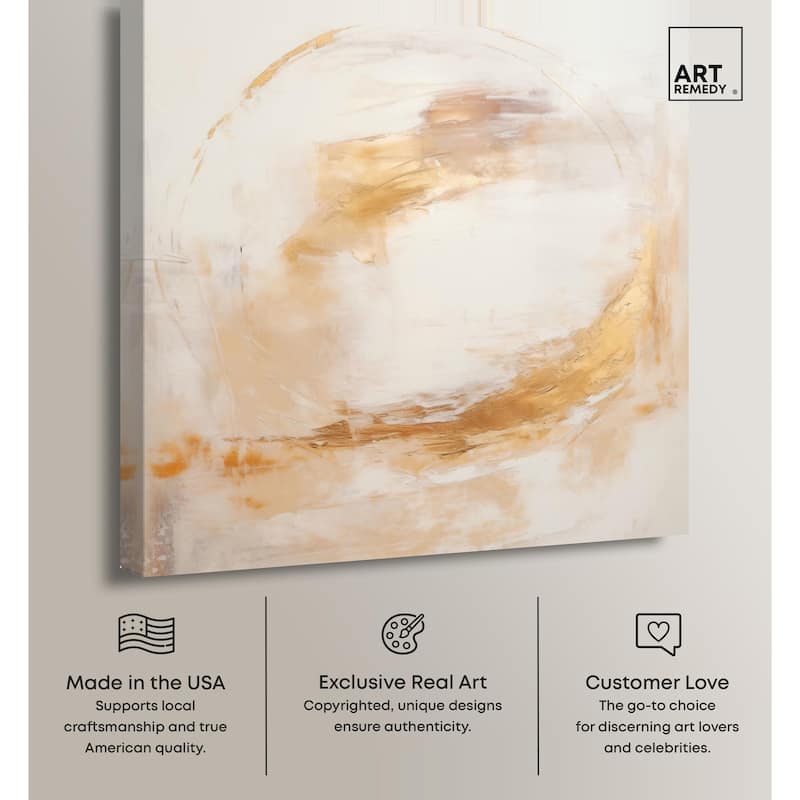 Golden Orb I Canvas by Art Remedy, Gallery Wrapped