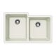 preview thumbnail 9 of 9, Houzer Quartztone 33" Double Basin Undermount Kitchen Sink with 60/40 Cloud