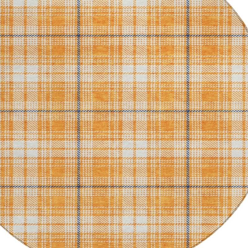 HomeRoots Plaid Transitional Rectangle Outdoor Rug