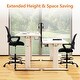 preview thumbnail 3 of 14, Home Office Drafting Chair, Adjustable Height Ergonomic High Stool, Standing Desk with Fixed Arm and Lumbar Support - N/A