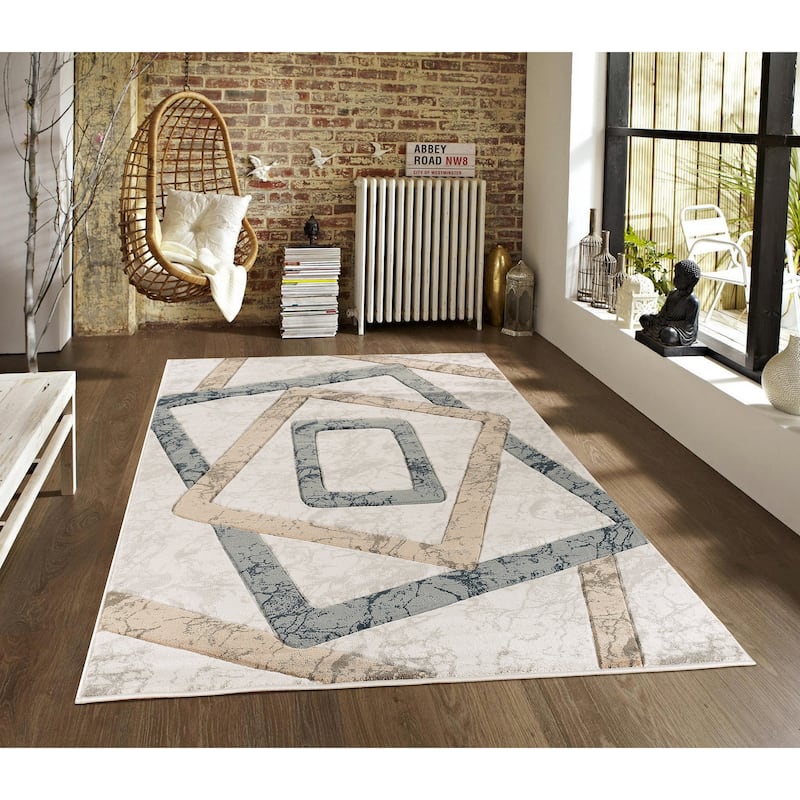Orelsi Collection White/Cream Area Rug