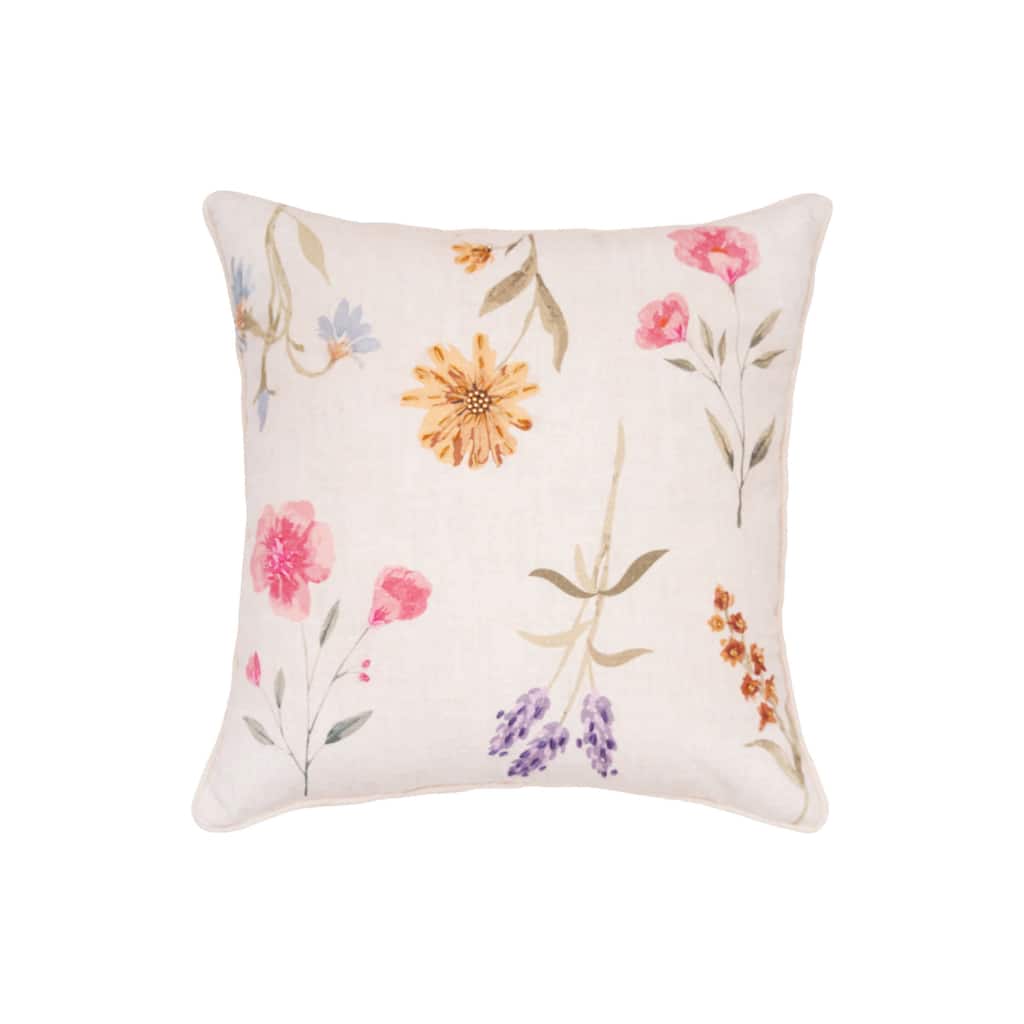 April Showers Flowers Pillow