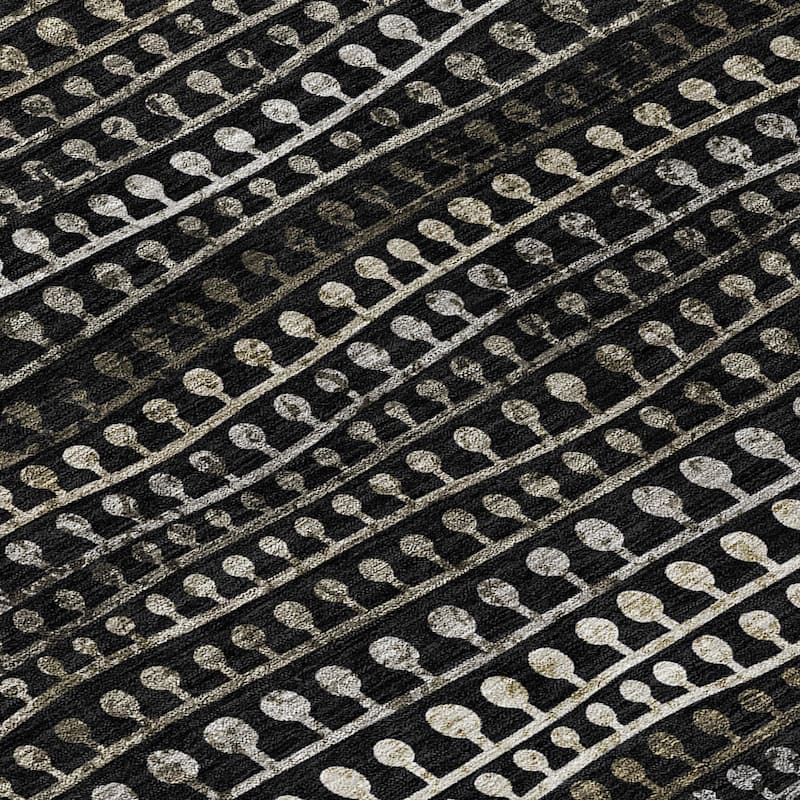 HomeRoots Striped Transitional Rectangle Outdoor Rug