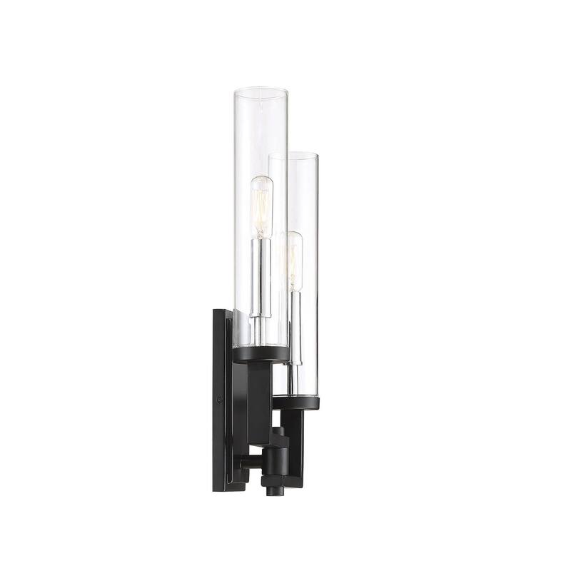 Savoy House Folsom 2 Light 17" Tall Wall Sconce with Glass Shades