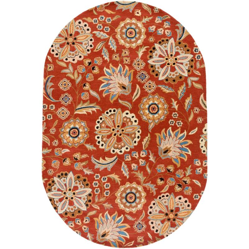 Lily Hand-tufted Transitional Floral Pattern Wool Area Rug