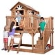 preview thumbnail 1 of 8, Backyard Discovery Scenic Heights Cedar Wooden Elevated Kids Playhouse - 6'5" x 6'5" Brown - 6'5" x 6'5" - Kids