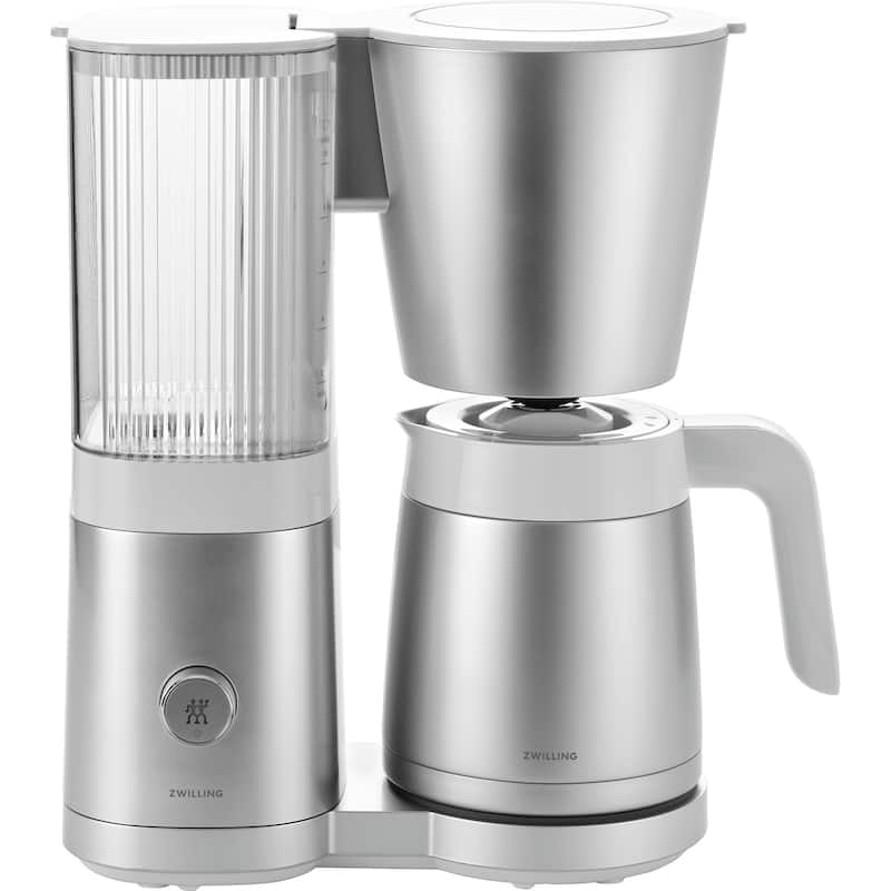 ZWILLING Enfinigy Drip Coffee Maker with Thermo Carafe 10 Cup, Awarded the SCA Golden Cup Standard - 2.5-qt - Silver