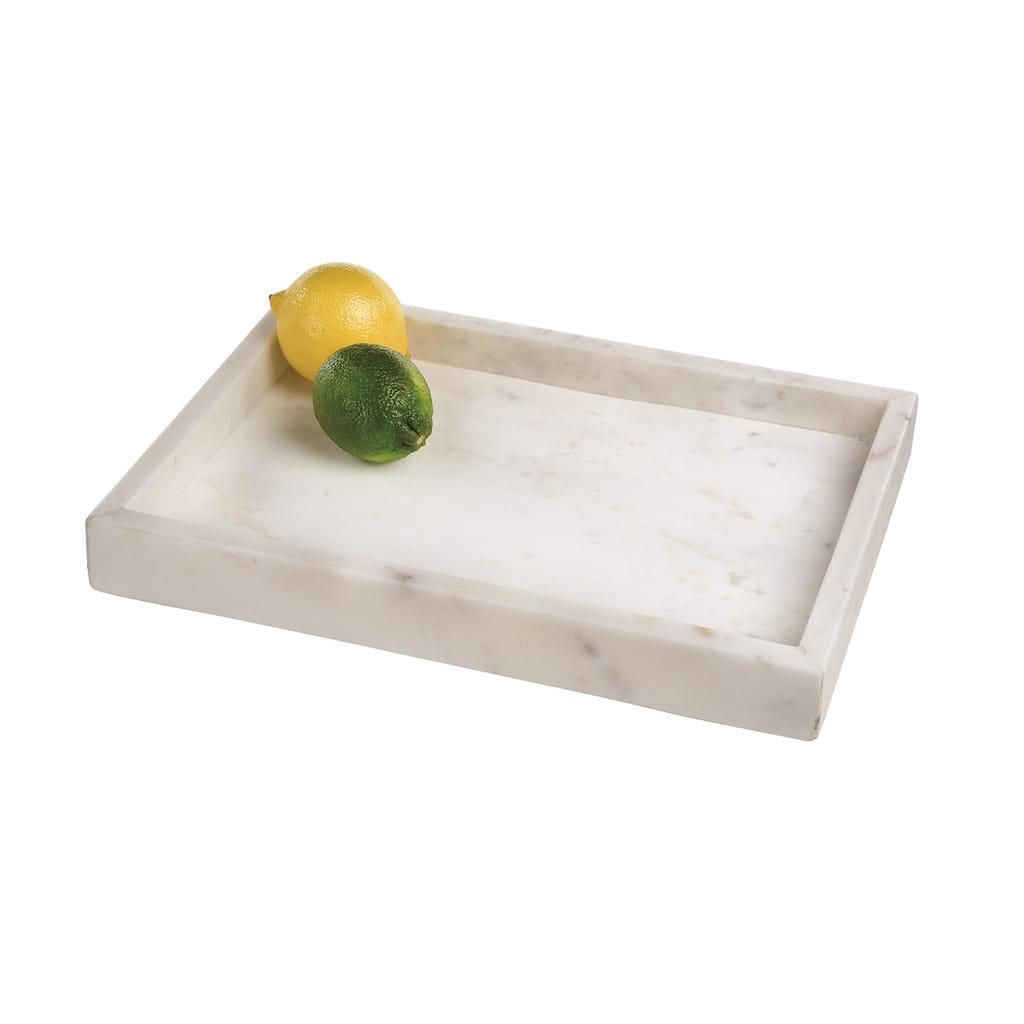 Marble Tank Tray 14x10" Opal White