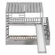 preview thumbnail 7 of 17, Twin Over Twin House Bunk Bed With Trundle And Slide,Storage Staircase