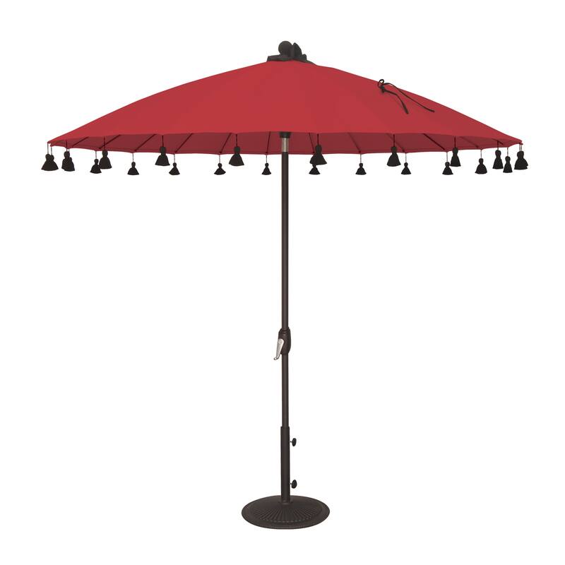 SimplyShade Isabela 8.5' Round Auto Tilt Umbrella - Jockey Red