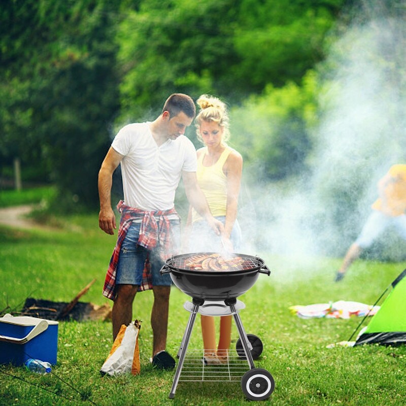 ZOKOP 18 Portable Camping Grill Charcoal Stove with Side Wheel - Bed Bath  u0026 Beyond - 33873789