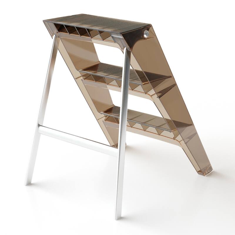 Home folding ladder frame indoor multi-functional thick folding ladder stool simple creative anti-slip edge table ladder frame