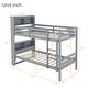 preview thumbnail 3 of 16, Twin Over Twin Bunk Bed with Shelves Headboard, Safety Guardrails and Ladder,Detachable Beds