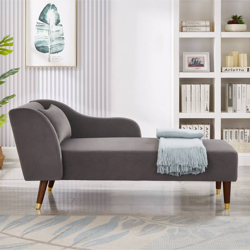 Modern Chaise Lounge Chair Velvet Upholstery Bed Bath & Beyond 39703569