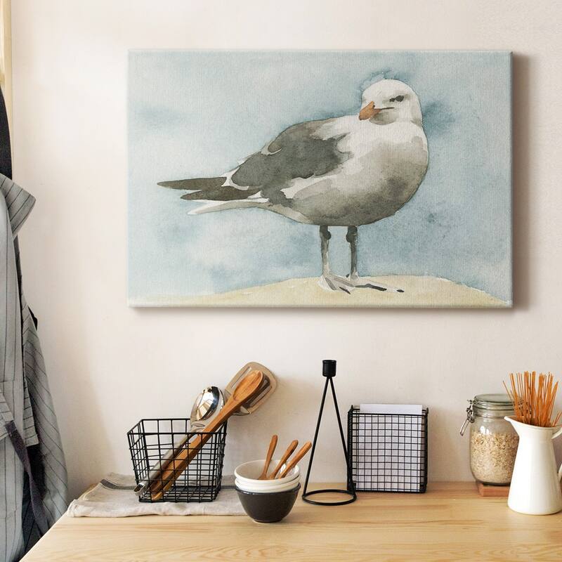 Simple Seagull I Premium Gallery Wrapped Canvas - Ready to Hang