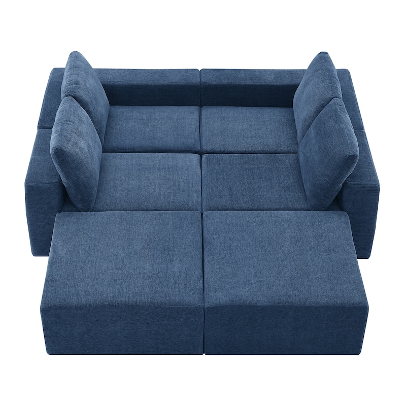 110"x72" Modular U-Shaped Sectional Sofa for Living Room & Bedroom