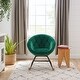 preview thumbnail 9 of 32, Modern Velvet Tufted Back Round Accent Rocking Chair for Teenager