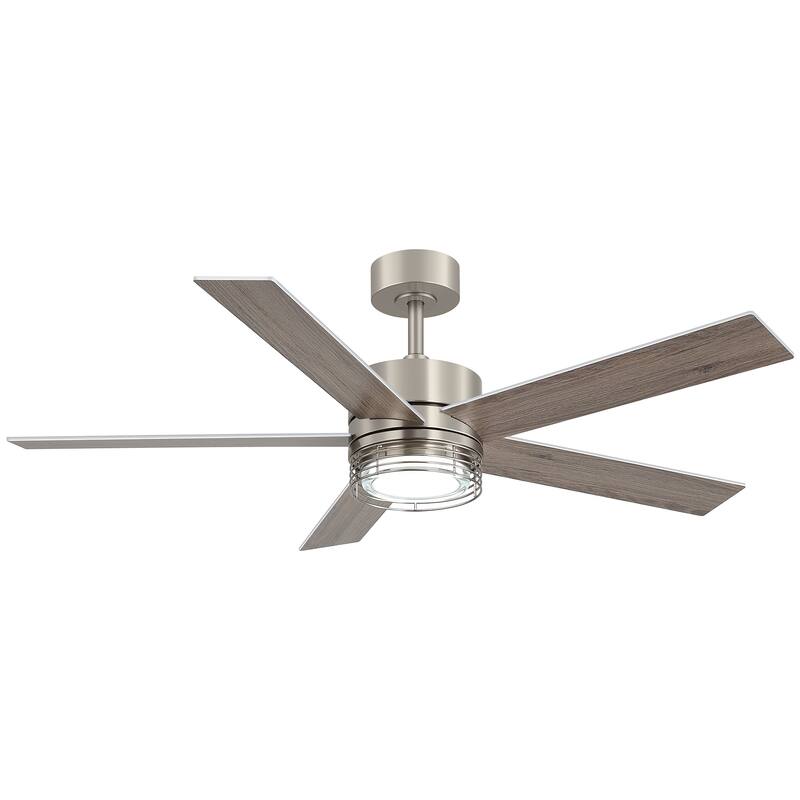 72/52-inch Reversible 8/5-Blade Dimmable LED Ceiling fan with Light and Remote
