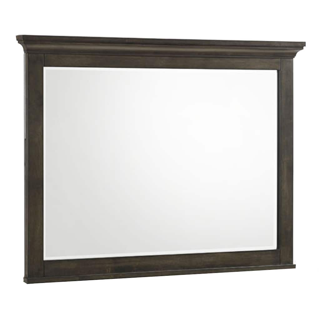 Hawthorne 46" Landscape Mirror with Beveled Mirror Glass, Brushed Charcoal