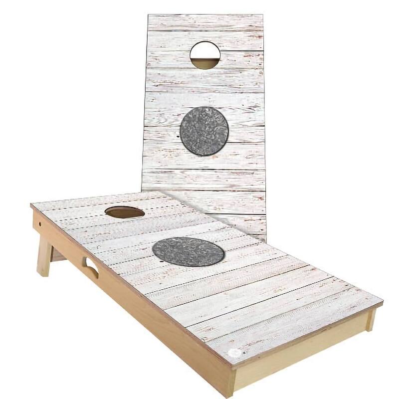 Japan Flag Rustic Outdoor Cornhole Board Set