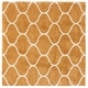 preview thumbnail 46 of 122, SAFAVIEH Hudson Shag Ogee Trellis 2-inch Thick Area Rug 7' Square - Gold/Ivory