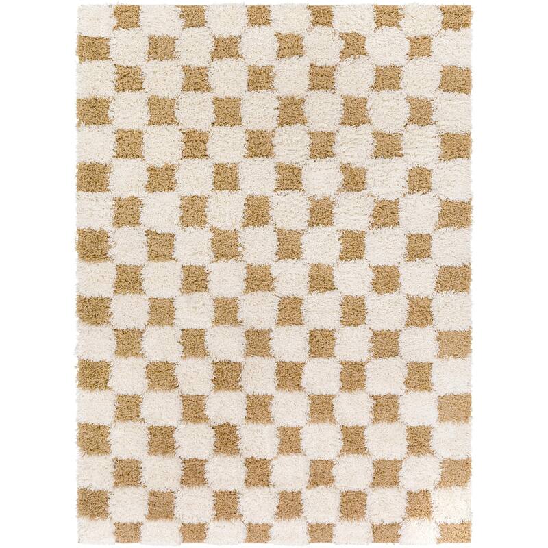 Livabliss Sibari Modern Checkered Plush Area Rug