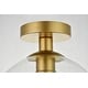 preview thumbnail 21 of 35, 1-light Flush-mount Ceiling Fixture w/ 10-in. Spherical Clear Glass Shade