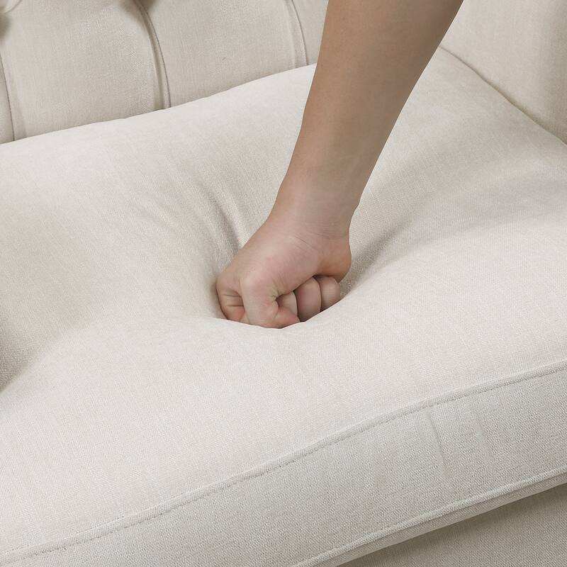 Haven 29" Textured Accent Chair - Button-tufted Chair Back