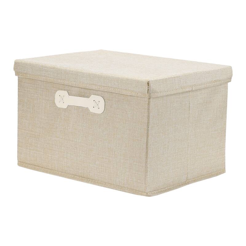 Storage Cube, Fabric Storage Bin with Lid and Handle for Shelves Closet, Collapsible Storage Basket for Organizing Clothes Books