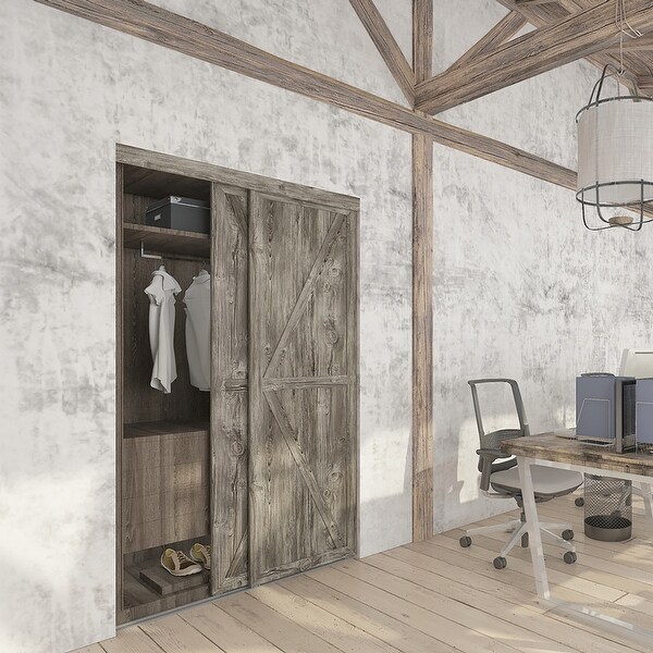Colonial Elegance Countryside Antique Sliding Closet Door 72x80.5