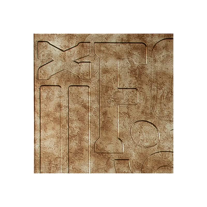 FASÄDE Alphabet 4-foot x 8-foot PVC Wall Panel in Copper Fantasy