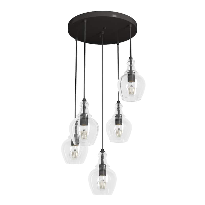 Hunter Maple Park Round Cluster Ceiling Light- Kitchen Island, Dining Room, Entry - Modern Farmhouse, Contemporary, Transitional