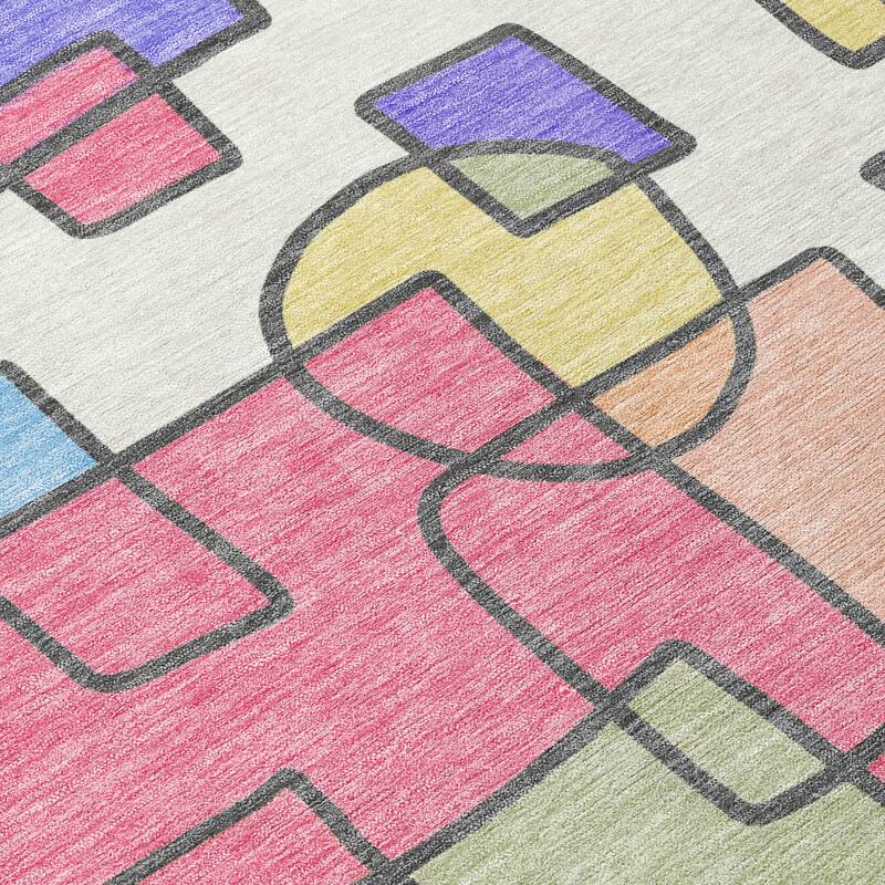 Machine Washable Indoor/ Outdoor Contemporary Prenner Chantille Rug