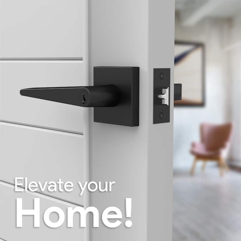 Mega Handles - SCHEIN Entrance Lever I Lever Door Lock Handle I Fits All Standard Door Sizes I Reversible Handing
