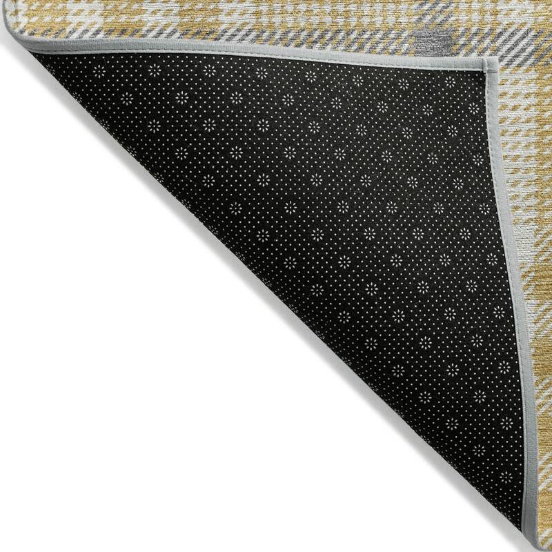 HomeRoots Plaid Transitional Rectangle Outdoor Rug