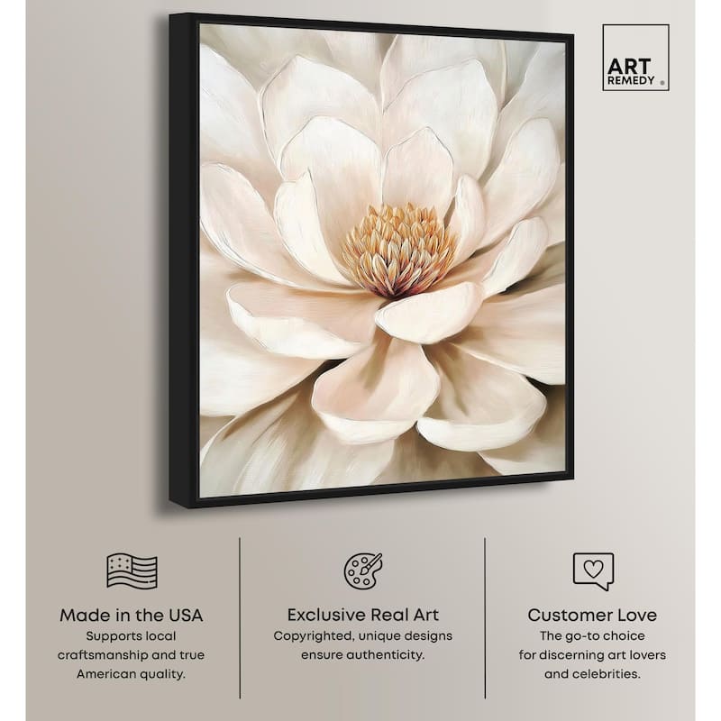 Golden Heart Canvas by Art Remedy