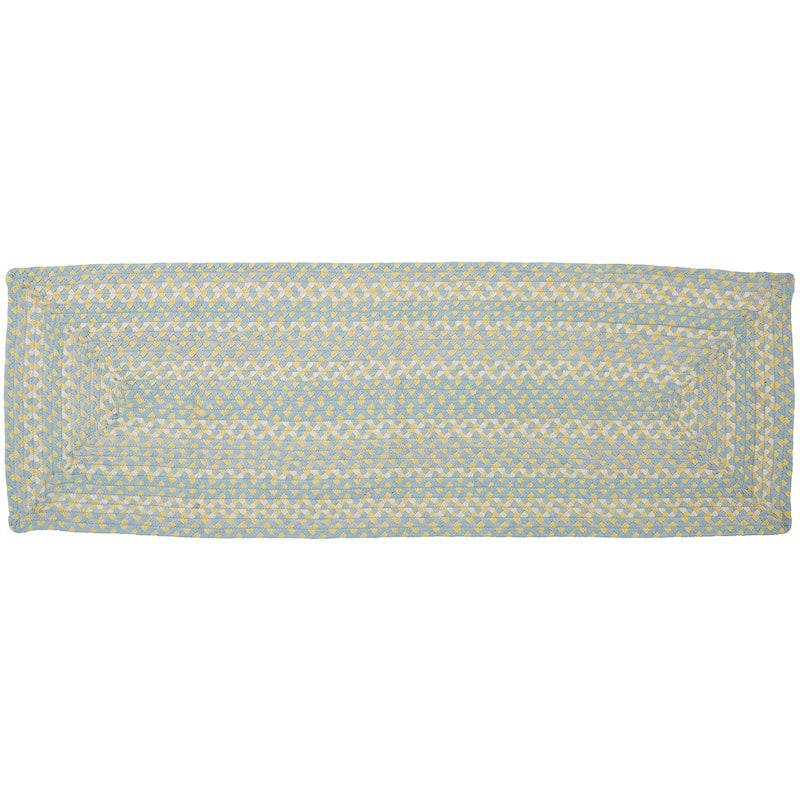Park Designs Cozy Cottage Braided Blue Rectangle Indoor Rug Runner 2' x 6' - 2'x6'