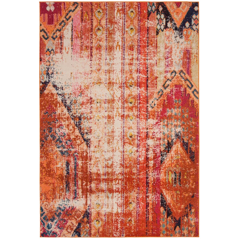 SAFAVIEH Monaco Lumturije Distressed Boho Rug