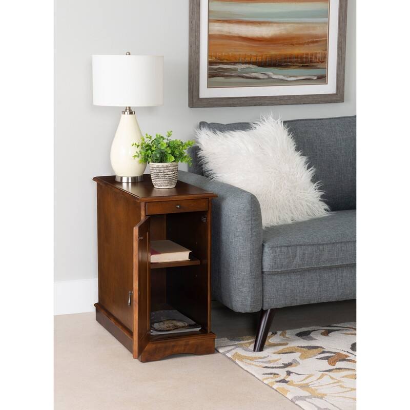 Linon Pickford Hazelnut Accent Charging Table - Brown