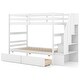 preview thumbnail 6 of 29, Multi-Functional Twin Over Twin Bunk Bed with Stairs and Storage Drawers