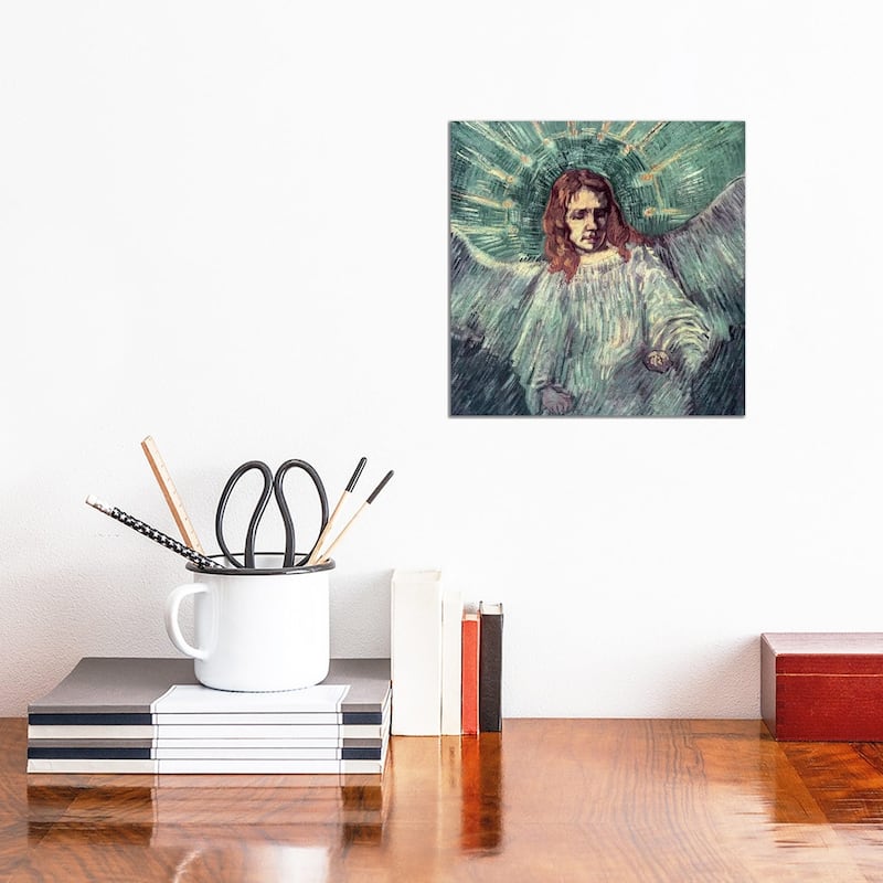 iCanvas "Head Of An Angel (After Rembrandt), 1889" by Vincent van Gogh Canvas Print - 12x12x1.5