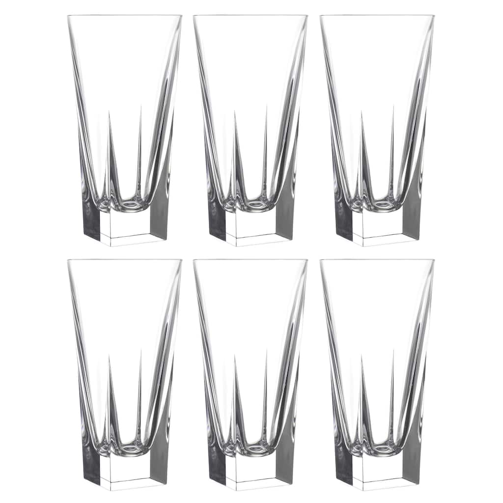Highball Glass Set of 6 Hiball Glasses 12.75 Oz. By Majestic Gifts Inc. Made in Europe