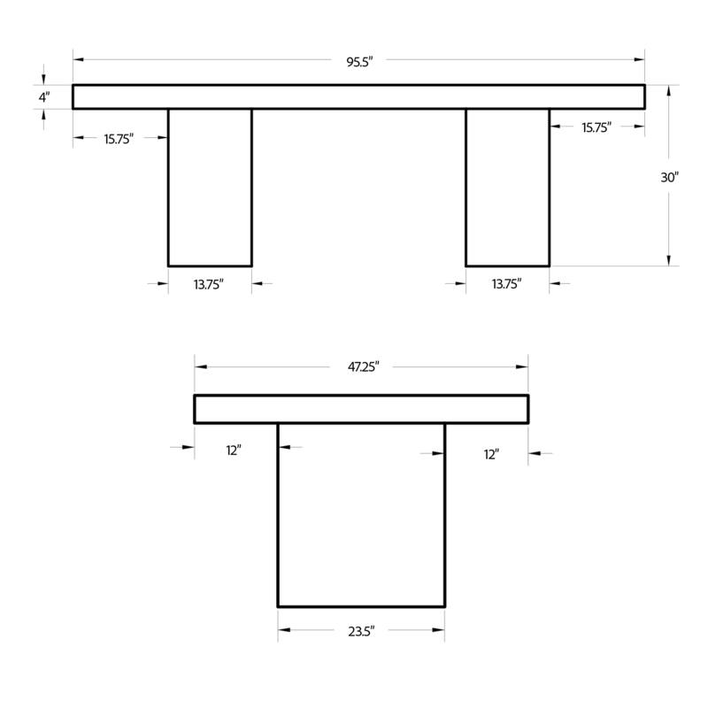 Urbia Elcor Concrete - Dining, Bar, and Counter Table