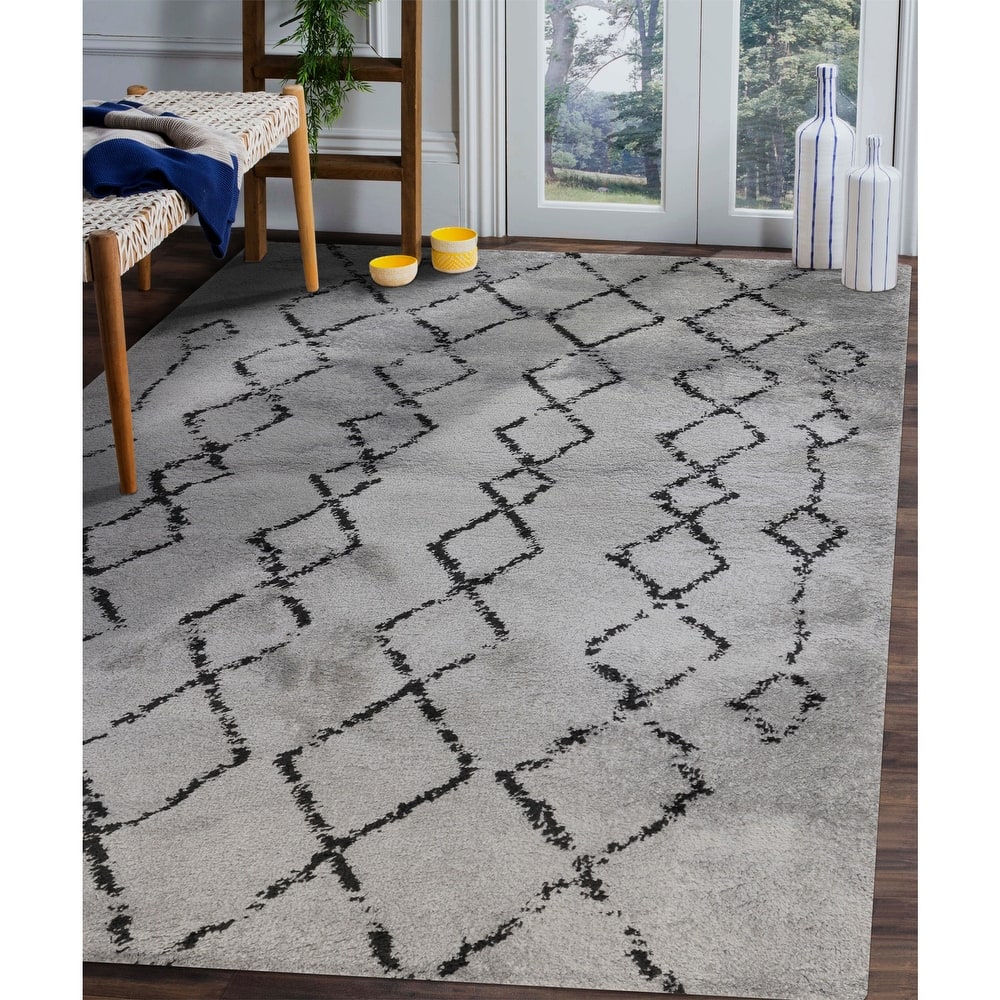 Aspen Denise Southwestern Geometric Shag Area Rug