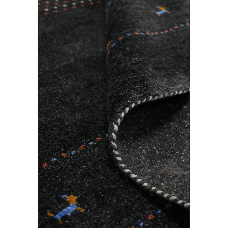 Hand Knotted Oriental 100% Wool Carpet Tribal Animal Pictorial Greys & Charcoal Gabbeh Area Rug - 10' 0'' X 8' 0''