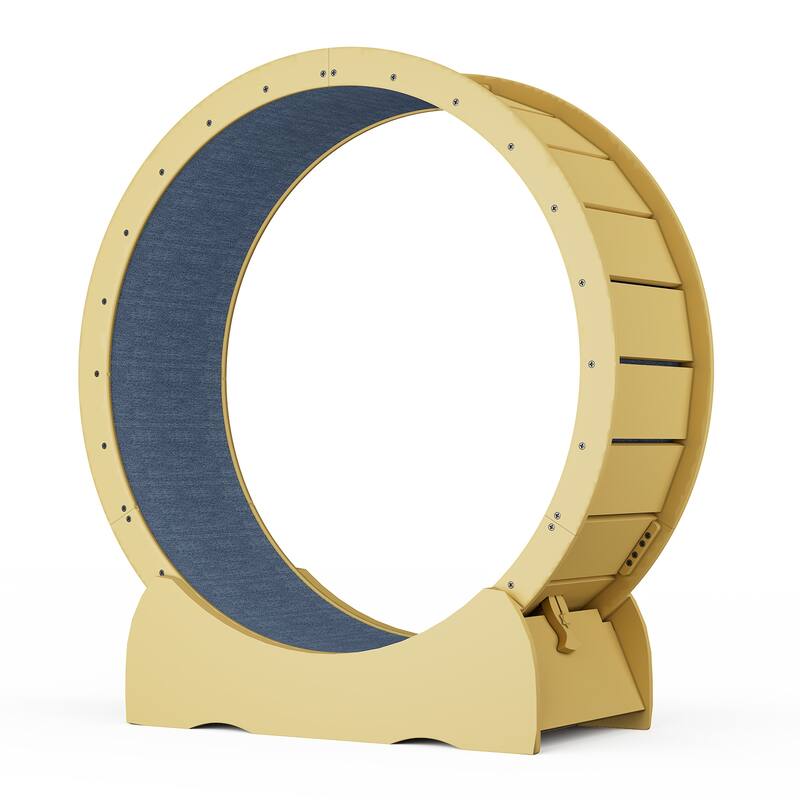 Anmytek Indoor Cat Exercise Wheel Solid Wood Pet Fitness Running Wheel for Kittens Adult Cats