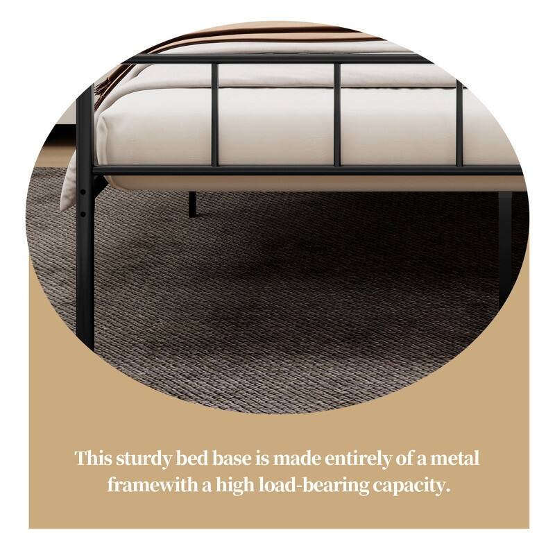 Caxkun Classic Metal Platform Bed Frame, Mattress Foundation with Steel Slat Support