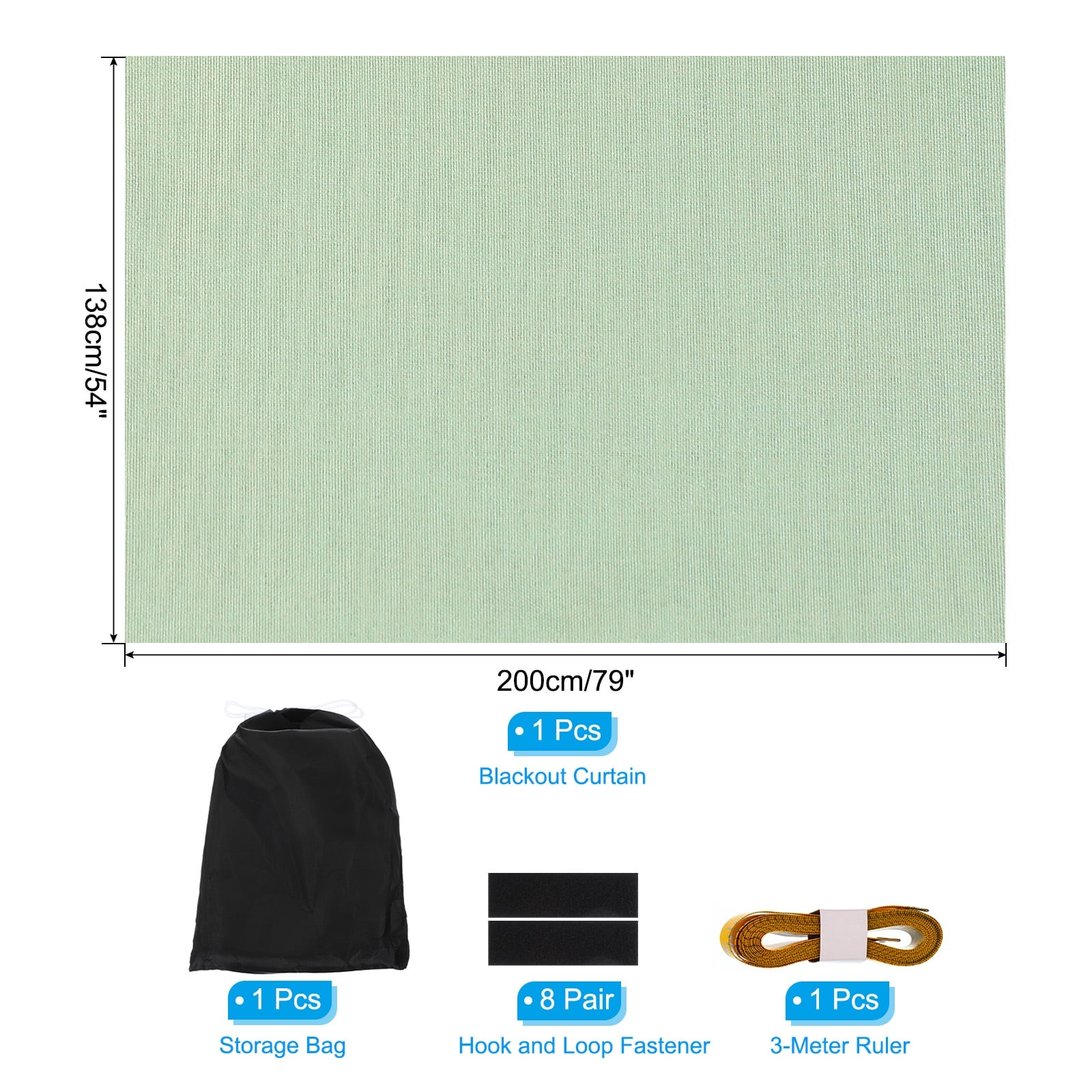 1 Set Portable Blackout Curtains Thermal Window Drapes