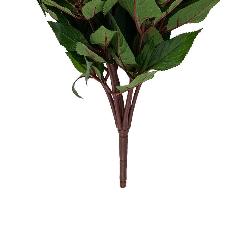 New Guinea Impatiens Artificial Bush Spray - 13.75" - Salmon Pink