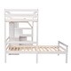 preview thumbnail 15 of 16, Twin over Twin Size Loft Bed with a Stand-alone Bed, Storage Staircase, Desk, Shelves and Drawers,Large Storage Space